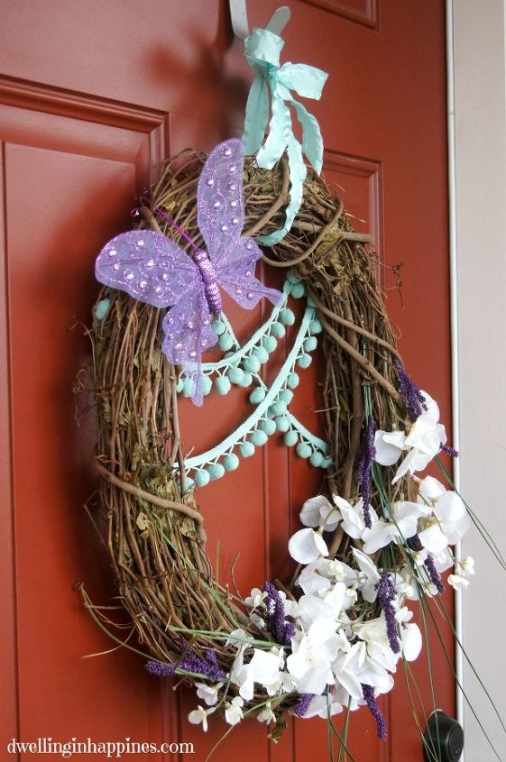 quick diy spring wreath, crafts, seasonal holiday decor, wreaths