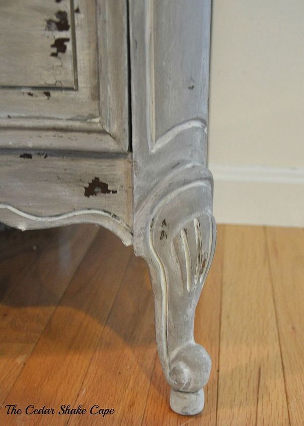 french nightstands makeover, painted furniture, Grainsack Wash