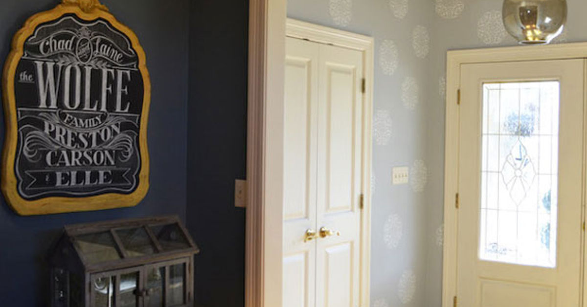 Stylish Entryway Ideas Using Wall Stencils Hometalk