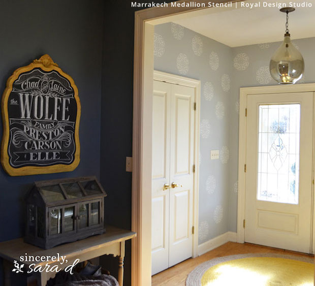 Stylish Entryway Ideas Using Wall Stencils Hometalk