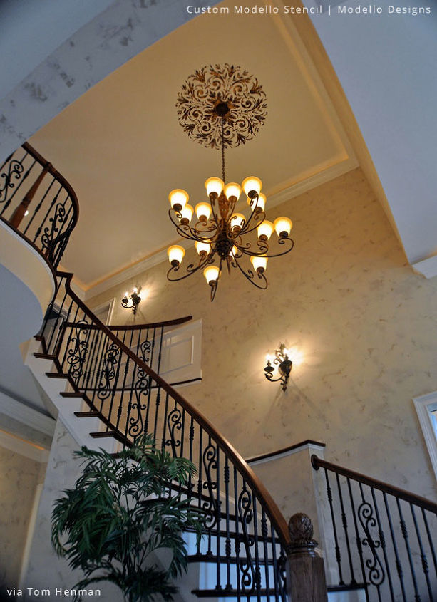 Stylish Entryway Ideas Using Wall Stencils Hometalk Stylish Entryway Ideas Using Wall Stencils Flooring Foyer Home Decor Improvement