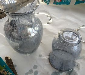 diy transform plain glass containers into embellished mercury glass, crafts, how to, repurposing upcycling