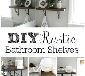diy rustic bathroom shelves, bathroom ideas, shelving ideas
