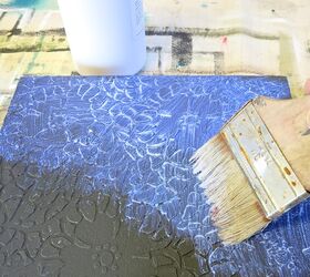 Use Wood Icing™, A Stencil And Silver Leaf To Create Industrial Art ...
