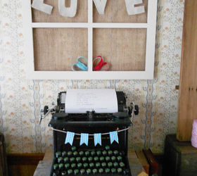 vintage typewriter valentine vignette, crafts, repurposing upcycling, seasonal holiday decor, valentines day ideas