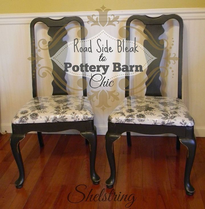 reforma da cadeira de jantar de road side bleak para pottery barn chic