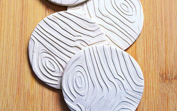 DIY Woodgrain-Embossed Coasters