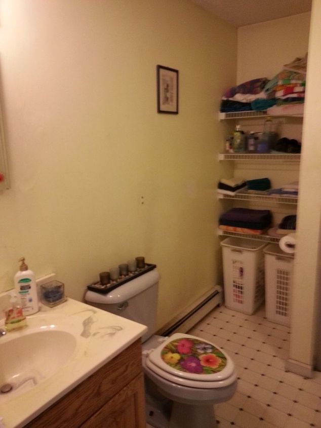 need ideas on what to put on maller bathroom walls