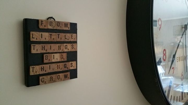 scrabble wall art, crafts, decoupage, how to, repurposing upcycling