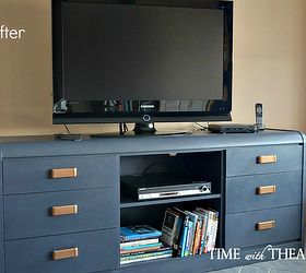 furniture makeover from old outdated dresser to new stunning tv stand, chalk paint, painted furniture, repurposing upcycling