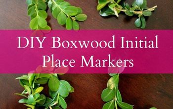 DIY Boxwood Initial Place Markers