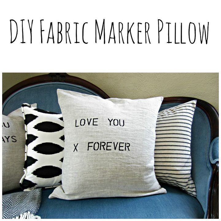 diy valentine pillows with fabric markers, crafts, how to, seasonal holiday decor, reupholster, valentines day ideas