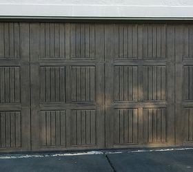 q adding faux finish and painting to wood garage doors, doors, garage doors, garages, painting, woodworking projects, I am gonna change the color