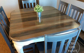 Dining Table Redo - Wood Grain Peeks Through Paint