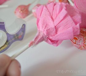 valentine rose lollipops, crafts, how to, seasonal holiday decor, valentines day ideas