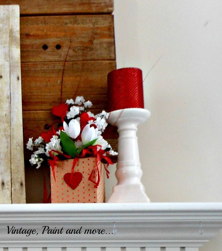 valentine mantel, crafts, fireplaces mantels, seasonal holiday decor, valentines day ideas, woodworking projects