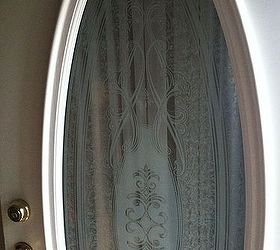 how do i paint the glass panel on my front door