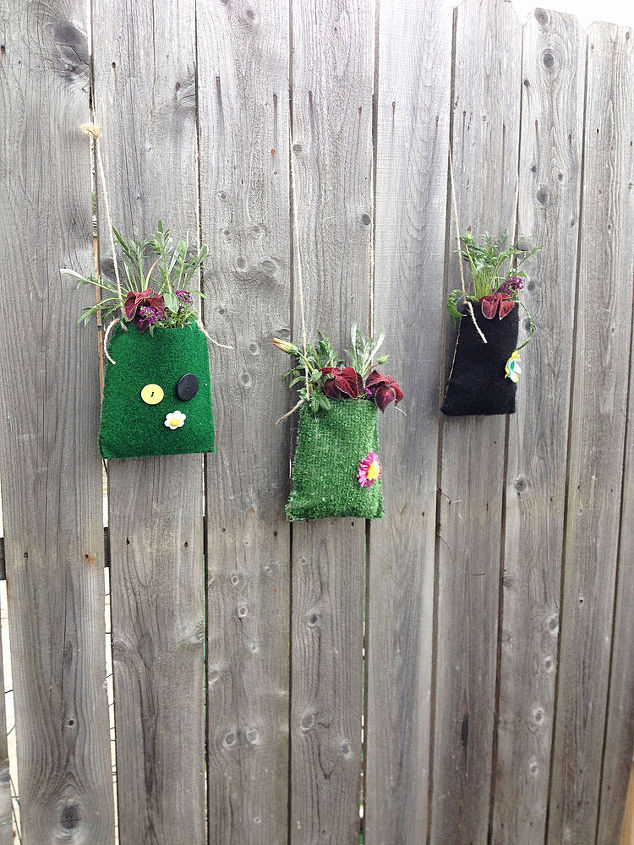 repurposed outdoor carpet samples to diy planter pouches, crafts, flowers, gardening, how to, outdoor living, repurposing upcycling
