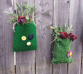 repurposed outdoor carpet samples to diy planter pouches, crafts, flowers, gardening, how to, outdoor living, repurposing upcycling