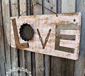 junkie rustic love sign, crafts, rustic furniture, seasonal holiday decor, valentines day ideas