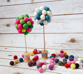 DIY felt ball trees | DIY Felt Balls Projects And Crafting Ideas