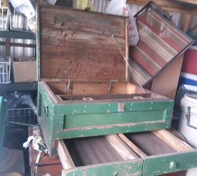 q repurposing an old wood cabinet into an ottoman or a kitchen, how to, kitchen design, painted furniture, repurposing upcycling, reupholster