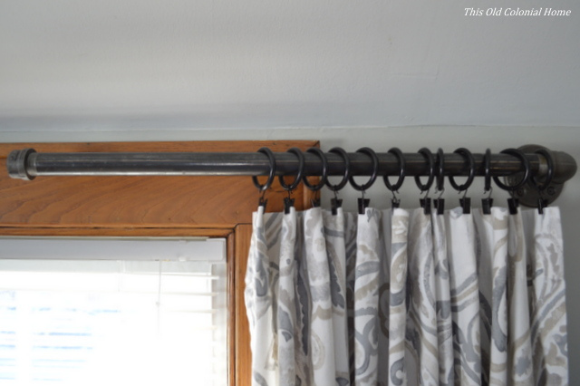 making a curtain rod using industrial steel pipe, bedroom ideas, how to, repurposing upcycling, window treatments, windows