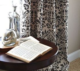 Stencilled Curtains From Drop Cloths Hometalk