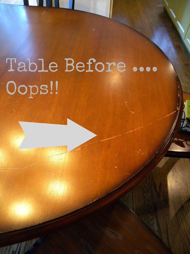 kitchen table and chair makeover with stain and paint