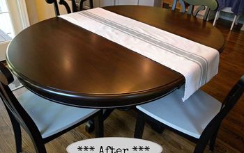 Kitchen Table and Chair Makeover With Stain and Paint