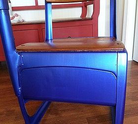 vintage child s desk with modern masters general finishes products, painted furniture, repurposing upcycling, Three coats and it glows