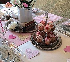pretty pink valentine s day tablescape, crafts, dining room ideas, repurposing upcycling, seasonal holiday decor, valentines day ideas
