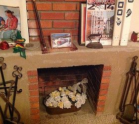 q need cheap ideas to redo this non working fireplace, diy, fireplaces mantels, home improvement, how to, Would like to keep brick showing
