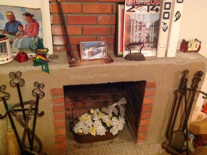 q need cheap ideas to redo this non working fireplace, diy, fireplaces mantels, home improvement, how to, Would like to keep brick showing