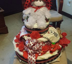 baby shower diaper cake gift, crafts, how to, repurposing upcycling