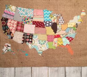 fabric scraps make something with it i made a scrap map, crafts, how to, repurposing upcycling, reupholster, wall decor