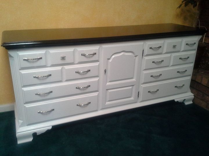 dresser remodel, painted furniture, repurposing upcycling, After
