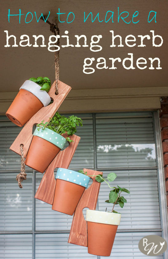 diy hanging herb garden, container gardening, crafts, gardening, homesteading, how to