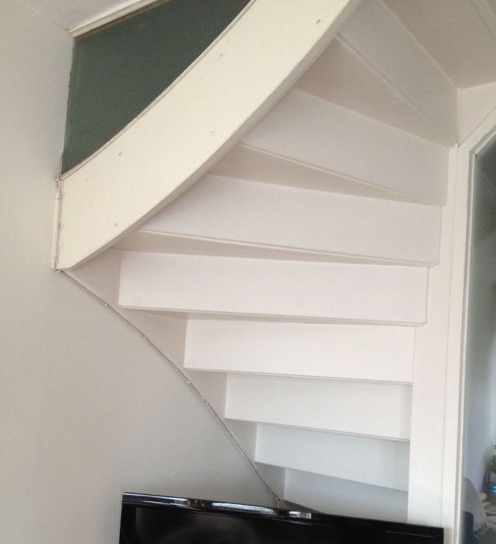 q ugly stairs help, shelving ideas, stairs