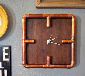 industrial copper pipe clock, crafts, diy, how to, repurposing upcycling, wall decor