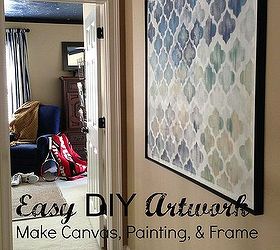 diy artwork make the canvas painting and frame, chalk paint, crafts, how to, wall decor