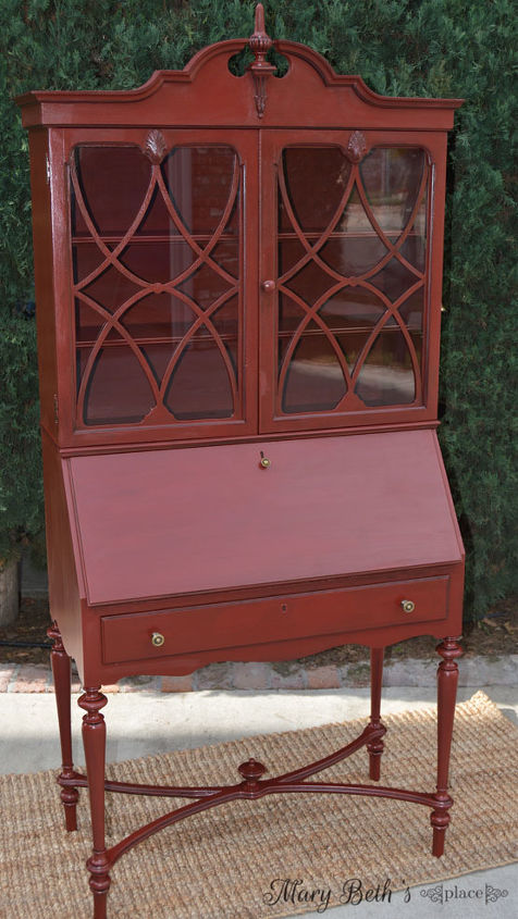 the little red secretary, painted furniture