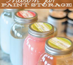 mason jar paint storage, mason jars, painted furniture, painting, repurposing upcycling, storage ideas