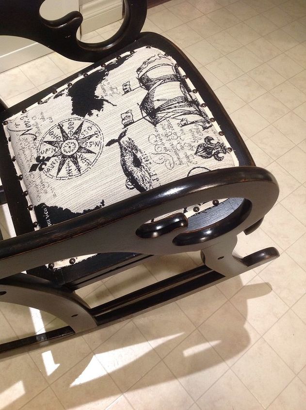 Antique Rocking Chair Update Hometalk antique rocking chair update, painted furniture, repurposing upcycling, reupholster - Antique Rocking Chair Update Hometalk