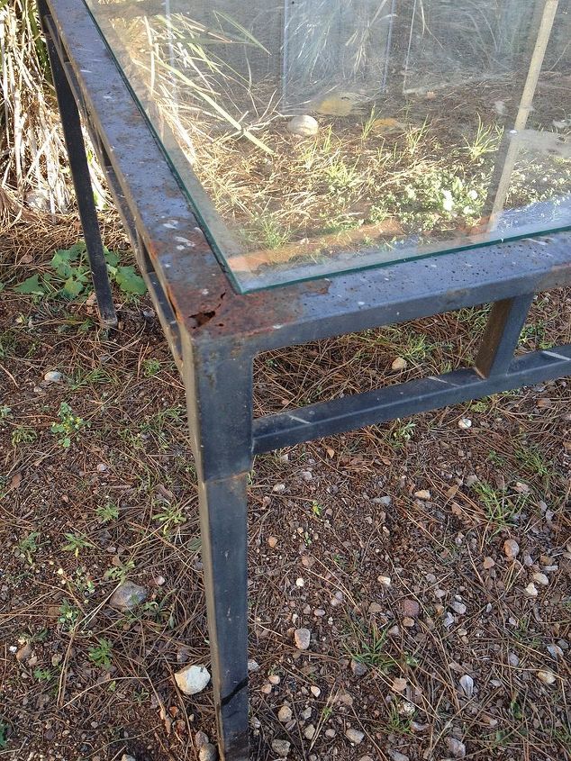 Painting A Rusted Metal Table Hometalk, How To Repaint Rusty Metal Furniture