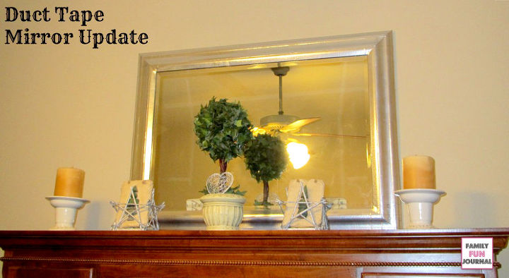 duct tape mirror frame makeover, crafts, how to, repurposing upcycling, wall decor