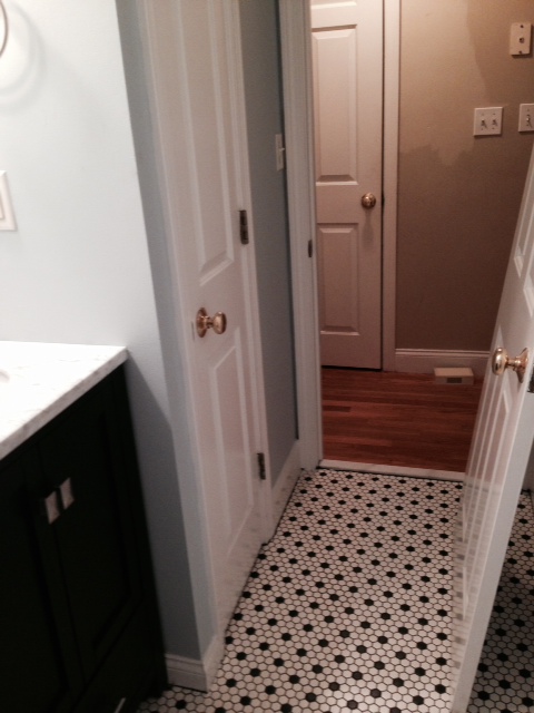 half bath remodel, bathroom ideas, home improvement, small bathroom ideas, tile flooring