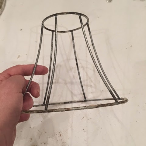 diy shabby lamp shade tutorial, crafts, how to, lighting, repurposing upcycling, shabby chic