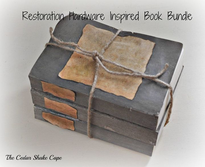 diy restoration hardware inspired book bundle