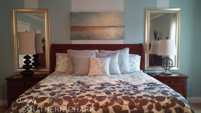 master bedroom mini makeover how i added the illusion of light, bedroom ideas, lighting, paint colors, painting